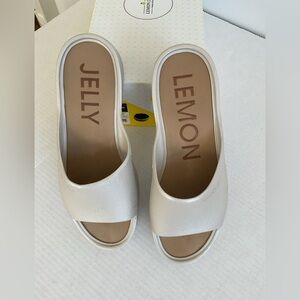Women's lemon jelly Cream Slide Sandals
